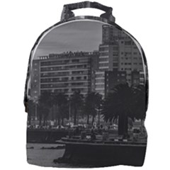 Sunset Coastal Urban Scene, Montevideo, Uruguay Mini Full Print Backpack by dflcprintsclothing