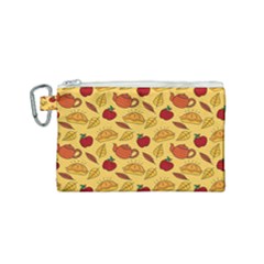 Apple Pie Pattern Canvas Cosmetic Bag (small)