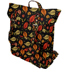 Golden Orange Leaves Buckle Up Backpack