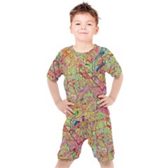 Quarantine Spring Kids  Tee And Shorts Set by arwwearableart