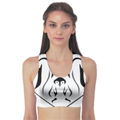 Emperor Penguin Family Love Heart Sports Bra by WayfarerApothecary