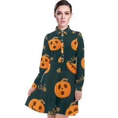 Halloween Long Sleeve Chiffon Shirt Dress by Sobalvarro