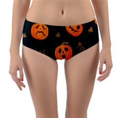 Halloween Reversible Mid-waist Bikini Bottoms by Sobalvarro