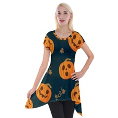 Halloween Short Sleeve Side Drop Tunic by Sobalvarro