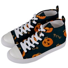 Halloween Women s Mid-top Canvas Sneakers by Sobalvarro