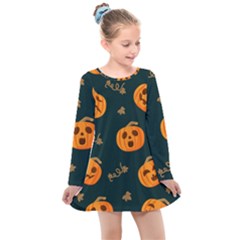 Halloween Kids  Long Sleeve Dress by Sobalvarro