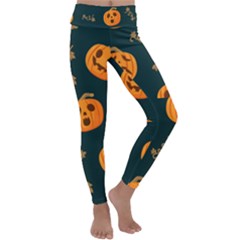 Halloween Kids  Lightweight Velour Classic Yoga Leggings by Sobalvarro