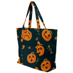 Halloween Zip Up Canvas Bag by Sobalvarro