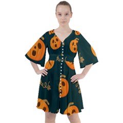 Halloween Boho Button Up Dress by Sobalvarro
