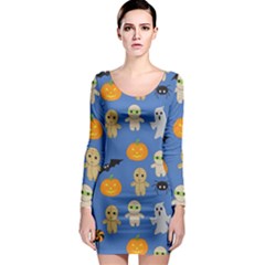 Halloween Long Sleeve Bodycon Dress by Sobalvarro