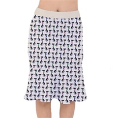 Lady Cat Pattern, Cute Cats Theme, Feline Design Short Mermaid Skirt by Casemiro