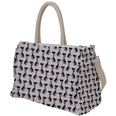 Lady Cat Pattern, Cute Cats Theme, Feline Design Duffel Travel Bag by Casemiro