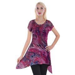 Dragons Flames Short Sleeve Side Drop Tunic