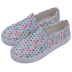 Aqua Coral Kids  Canvas Slip Ons by CuteKingdom