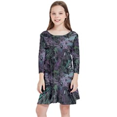 Glitched Out Kids  Quarter Sleeve Skater Dress