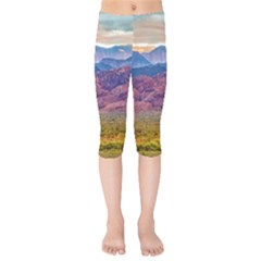 Arid Andean Landscape, La Rioja, Argentina010 Kids  Capri Leggings  by dflcprintsclothing