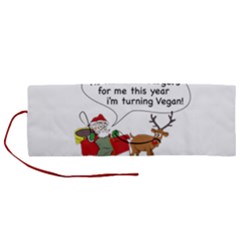 Vegan Santa Roll Up Canvas Pencil Holder (m) by CuteKingdom