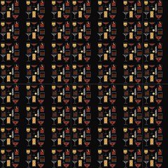 Cocktail Cartoon Wallpaper Fabric by nationalseashoreclothing