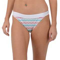 Aqua Coral Waves Band Bikini Bottom by CuteKingdom