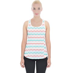 Aqua Coral Waves Piece Up Tank Top by CuteKingdom