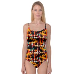 Multicolored Bubbles Print Pattern Camisole Leotard  by dflcprintsclothing