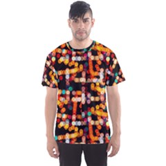 Multicolored Bubbles Print Pattern Men s Sport Mesh Tee