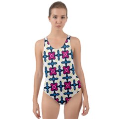 Geometric Cut-out Back One Piece Swimsuit