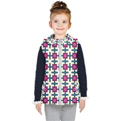 Geometric Kids  Hooded Puffer Vest by SychEva
