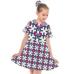 Geometric Kids  Short Sleeve Shirt Dress by SychEva