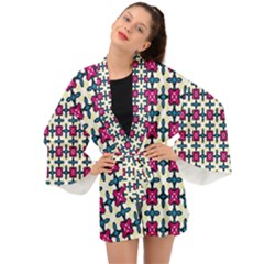 Geometric Long Sleeve Kimono