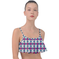 Geometric Frill Bikini Top