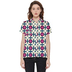 Geometric Short Sleeve Pocket Shirt