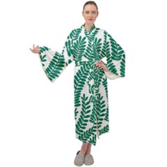 Fern Maxi Velour Kimono