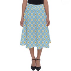 Daisies Perfect Length Midi Skirt by CuteKingdom