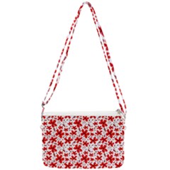 Red Flowers Double Gusset Crossbody Bag by CuteKingdom