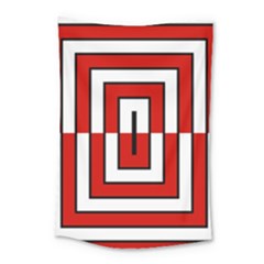 Square Maze Red Small Tapestry by tmsartbazaar