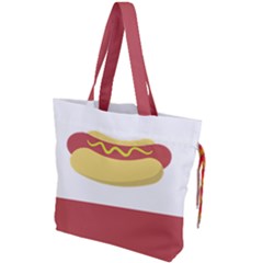 Hotdog Drawstring Tote Bag by CuteKingdom