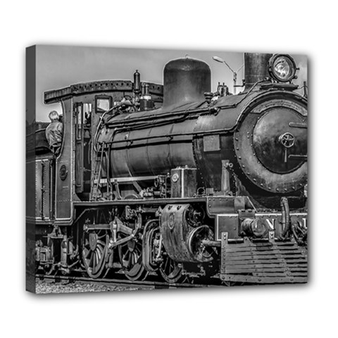 Steam Locomotive, Montevideo, Uruguay Deluxe Canvas 24  X 20  (stretched) by dflcprintsclothing