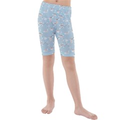 Birds And Flowers Kids  Mid Length Swim Shorts by CuteKingdom