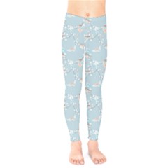 Birds And Flowers Kids  Leggings by CuteKingdom