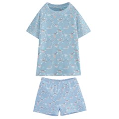 Birds And Flowers Kids  Swim Tee And Shorts Set by CuteKingdom