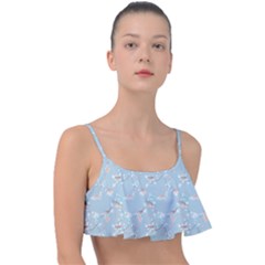 Birds And Flowers Frill Bikini Top by CuteKingdom