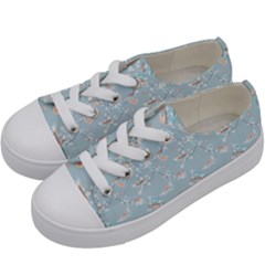 Birds And Flowers Kids  Low Top Canvas Sneakers by CuteKingdom