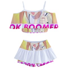 Ok Boomer Kids  Off Shoulder Skirt Bikini by Dimedrolisimys