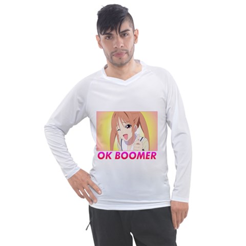 Ok Boomer Men s Pique Long Sleeve Tee by Dimedrolisimys