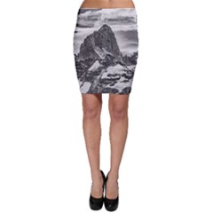Fitz Roy And Poincenot Mountains, Patagonia Argentina Bodycon Skirt by dflcprintsclothing