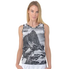 Fitz Roy And Poincenot Mountains, Patagonia Argentina Women s Basketball Tank Top by dflcprintsclothing