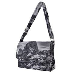 Fitz Roy And Poincenot Mountains, Patagonia Argentina Full Print Messenger Bag (l) by dflcprintsclothing