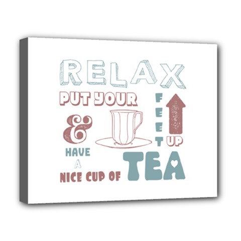 Nice Cup Of Tea Deluxe Canvas 20  X 16  (stretched) by CuteKingdom