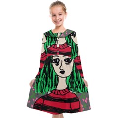 Freddy Girl Wall Grey Kids  Midi Sailor Dress
